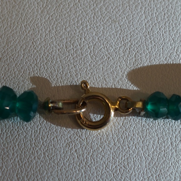 18.5" Genuine Akoya Pearl & Emerald Bead Necklace - Picture 6 of 7